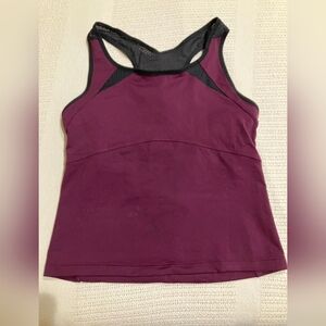 Purple and Black Racerback Tank Top